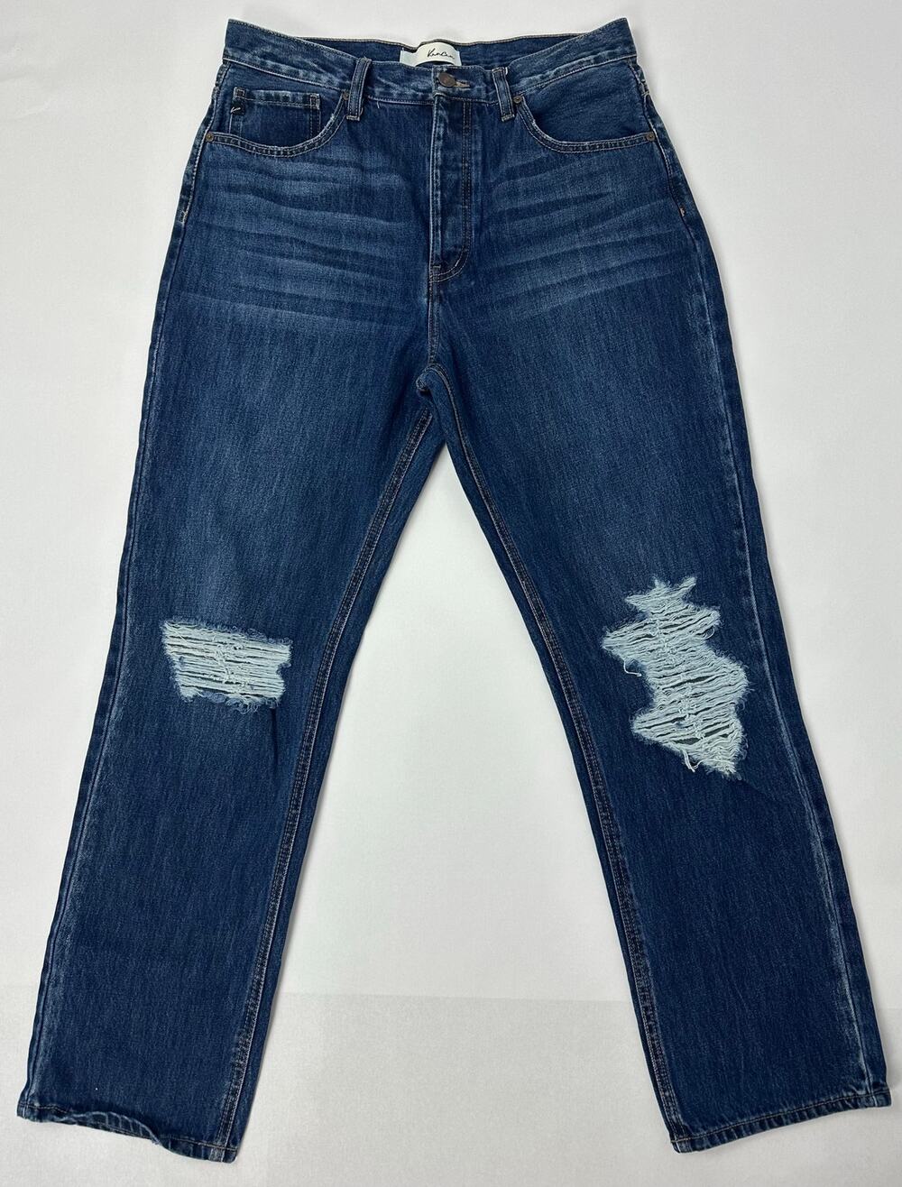 KanCan Size 11 29 High Rise 90s Straight Leg Jeans Dark Wash Button Fly